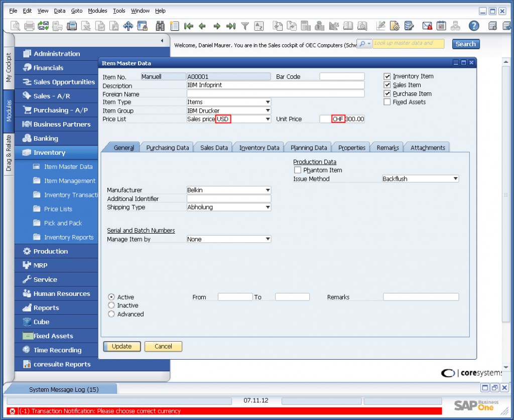 SAP Business One Transaction Notification Part 2 Geri Grenacher